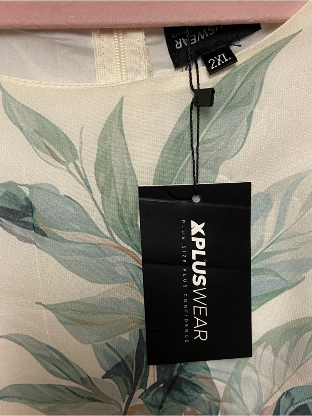Xpluswear - Floral A-Line Midi Dress in Sage Green, 2XL - Picture 8 of 9